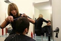 stylist in action